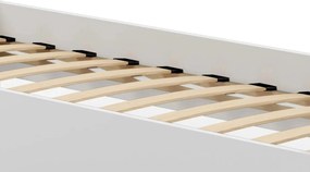 Παιδικό κρεβάτι Leomari-Ροζ - Λευκό-160 x 80-Με προστατευτικό