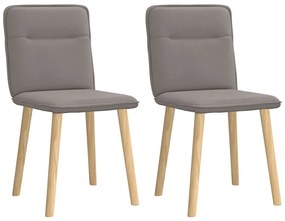 vidaXL Πολυθρόνες Τραπεζαρίας 2 τεμ. Taupe Υφασμάτινες