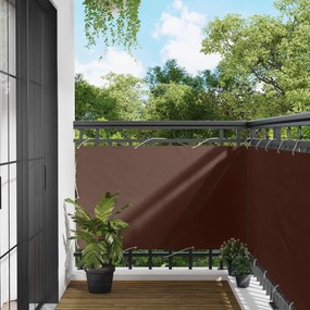 vidaXL Οθόνη Μπαλκονιού 100 x 800 cm Ύφασμα Όξφορντ Ορθογώνιος Καφέ