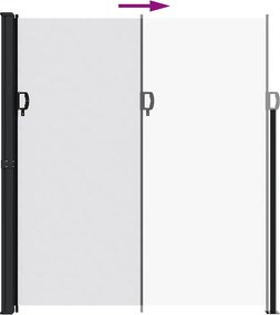 vidaXL Σκίαστρο Πλαϊνό Συρόμενο Λευκό 220 x 500 εκ.