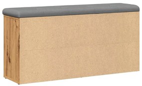 vidaXL Πάγκος παπουτσιών  Artisan Oak 102x32x50 cm Κατασκευασμένο ξύλο