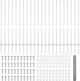 vidaXL Τεντώτο με στήριγμα Ασημί 1,2 x 50 m Ατσάλι
