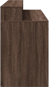 vidaXL Γραφείο με LED Καφέ δρυς 140x55x91 εκ. Επεξεργ. Ξύλο