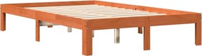 vidaXL Bed Frame Κερί Παλαίωσης 140 x 200 cm Solid pine wood, Plywood