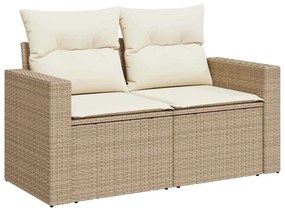 vidaXL Σετ Καναπέ Κήπου 10 pcs Μπεζ συνθετικό ρατάν