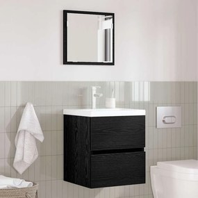 vidaXL Ντουλάπι Μπάνιου με συρτάρι Μαύρη Οξυά 41 x 38,5 x 45 cm