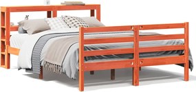 vidaXL Σκελετός Κρεβ. Χωρίς Στρώμα Καφέ Κεριού 150x200 εκ Μασίφ Πεύκο