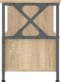 vidaXL Έπιπλο Τηλεόρασης Sonoma Δρυς 90x33x45 εκ. Επεξ. Ξύλο/Σίδερο