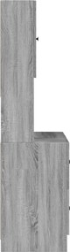 vidaXL Ντουλάπι Κουζίνας Γκρι sonoma 95x50x180 εκ. Επεξεργ. Ξύλο