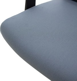 Καρέκλα γραφείου Ghost pakoworld με ύφασμα mesh χρώμα μαύρο - γκρι