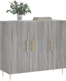 vidaXL Ντουλάπι Γκρι Sonoma 90 x 34 x 80 εκ. από Επεξεργασμένο Ξύλο