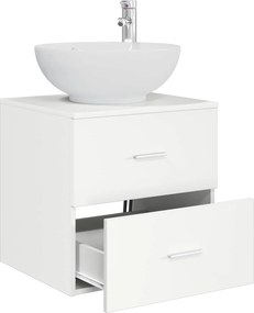 vidaXL Επιτοίχια Λεκάνη Έπιπλο Λευκό 49,5 x 44,5 x 66,5 εκ.