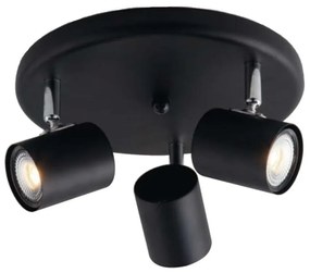 Φωτιστικό Οροφής - Σποτ Zero SPOT-ZERO-PL3 NER Ρυθμιζόμενο 3xGU10 23,5x12cm Black Intec Μέταλλο