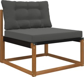 vidaXL Μαξιλάρι Καναπέ Εξωτερικού Χώρου 2 pcs Ανθρακί Πολυεστέρας