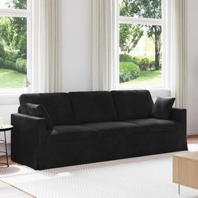 vidaXL Καναπές Μαύρο 228 x 78 x 80 εκ Βελούδο