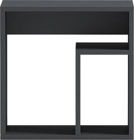 Βοηθητικό τραπέζι Doublo pakoworld ανθρακί 40x35x40εκ