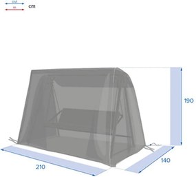 Κάλυμμα Κούνιας Hesperide - 210x140x190cm- Γκρι