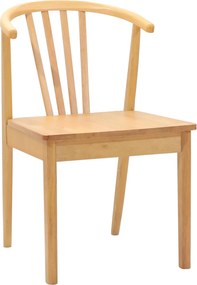 vidaXL Καρέκλα τραπεζαρίας 2 pcs Φυσικό Καθαρό Καουτσούκ