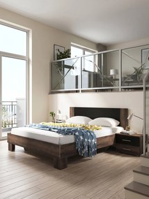 Κρεβάτι με 2 κομοδίνα Veron-160x200-Καρυδί Σκούρο