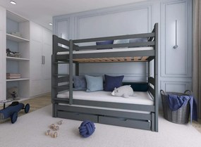 CEZAR 80x180 graphite bunk bed Lano Furniture