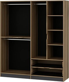 Τετραφυλλη Ντουλαπα Χρυσο ELINA 52x185,4x208