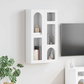 vidaXL Κρεμαστό ντουλάπι με ράφι Επιτοίχιο ELST Λευκό 59 x 20 x 100 εκ