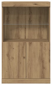 vidaXL Σαλονάκι με Φωτιστικά LED Ξύλο Artisan 60x37x100 εκ.