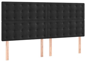 vidaXL Κεφαλάρι Μαύρο Βελούδινο 160x5x118/128 εκ.