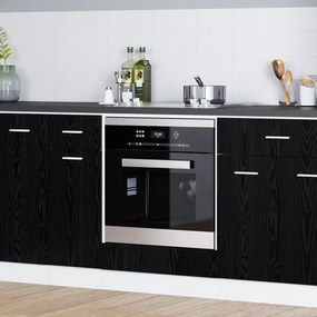 vidaXL Ντουλάπι φούρνου Επιτοίχιο Μαύρη δρυς 60 x 46 x 81.5 εκ