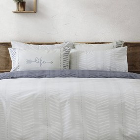 Μαξιλαροθήκες Leklair (Σετ 2τμχ) Light Grey Nima 52X72 100% Βαμβάκι