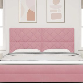 vidaXL LED κεφαλάρι Ροζ 180 cm Τεχνητό Δέρμα