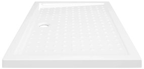 vidaXL Βάση Ντουζιέρας με Σχέδιο Τάπας Λευκή 70 x 100 x 4  εκ. από ABS