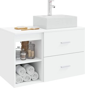 vidaXL Σετ Επίπλων Μπάνιου 2 pcs Λευκό Επεξεργασμένο Ξύλο