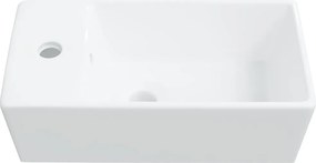 vidaXL Νιπτήρας Λευκός 48 x 25 x 15 εκ. Κεραμικός