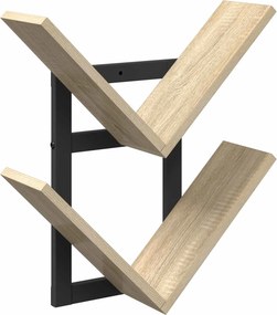 vidaXL Ράφι Τοίχου Sonoma Δρυς 43 x 15 x 47 εκ Επεξεργασμένο Ξύλο