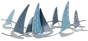 Διακοσμητικό Τοίχου Uskuna 930DYU1193 51x120cm Blue-Multi Wallity Μέταλλο