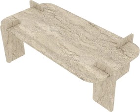 Τραπεζάκι Σαλονιού Τραβερτίνη FLOGRAS 120x60x35
