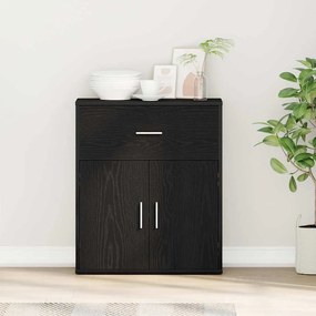 vidaXL Πλαϊνό γραφείο Μαύρη Οξυά 60 x 31 x 70 εκ Επεξεργασμένο ξύλο