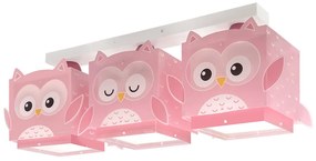 Little Pink Owl τρίφωτο φωτιστικό (64483) Ango