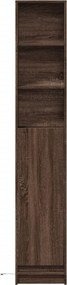 vidaXL Ντουλάπι με Φώτα LED Καφέ Δρυς 36x32,5x200 εκ. Επεξ. Ξύλο