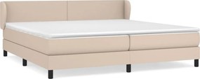 vidaXL Κρεβάτι Boxspring με Στρώμα Καπουτσίνο 200x200εκ.από Συνθ.Δέρμα