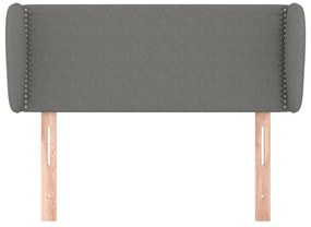 vidaXL Κεφαλάρι με Πτερύγια Σκούρο Γκρι 103x23x78/88 εκ. Υφασμάτινο