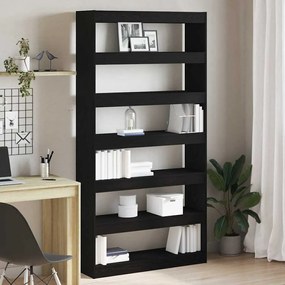 vidaXL Βιβλιοθήκη Μαύρη Δρυ Επεξεργασμένο ξύλο 100 x 30 x 198 εκ.