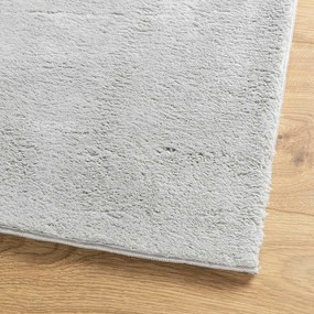 vidaXL Χαλί HUARTE Γκρι 80 x 750 cm 100% Πολυεστέρας Επίπεδος