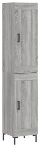 vidaXL Μπουφές Sonoma Γκρι 34,5 x 34 x 180 εκ. από Επεξεργασμένο Ξύλο
