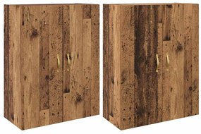 vidaXL Ντουλάπια Τοίχου 2 pcs Παλαιό ξύλο 69.5 x 34 x 90 εκ.