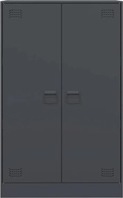 vidaXL Μπουφές Ανθρακί 67x39x107 εκ. από Ατσάλι