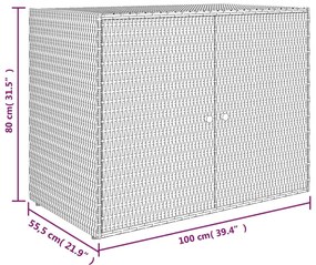 ΝΤΟΥΛΑΠΙ ΑΠΟΘΗΚΕΥΣΗΣ ΚΗΠΟΥ ΜΑΥΡΟ 100X55,5X80 ΕΚ ΣΥΝΘΕΤΙΚΟ ΡΑΤΑΝ 319868