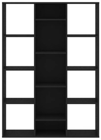 vidaXL Διαχωριστικό/Βιβλιοθήκη Μαύρο 100x24x140 εκ. από Επεξ. Ξύλο