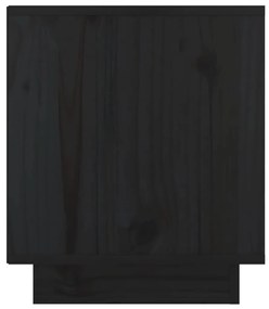 vidaXL Κομοδίνο Μαύρο 40 x 34 x 40 εκ. από Μασίφ Ξύλο Πεύκου